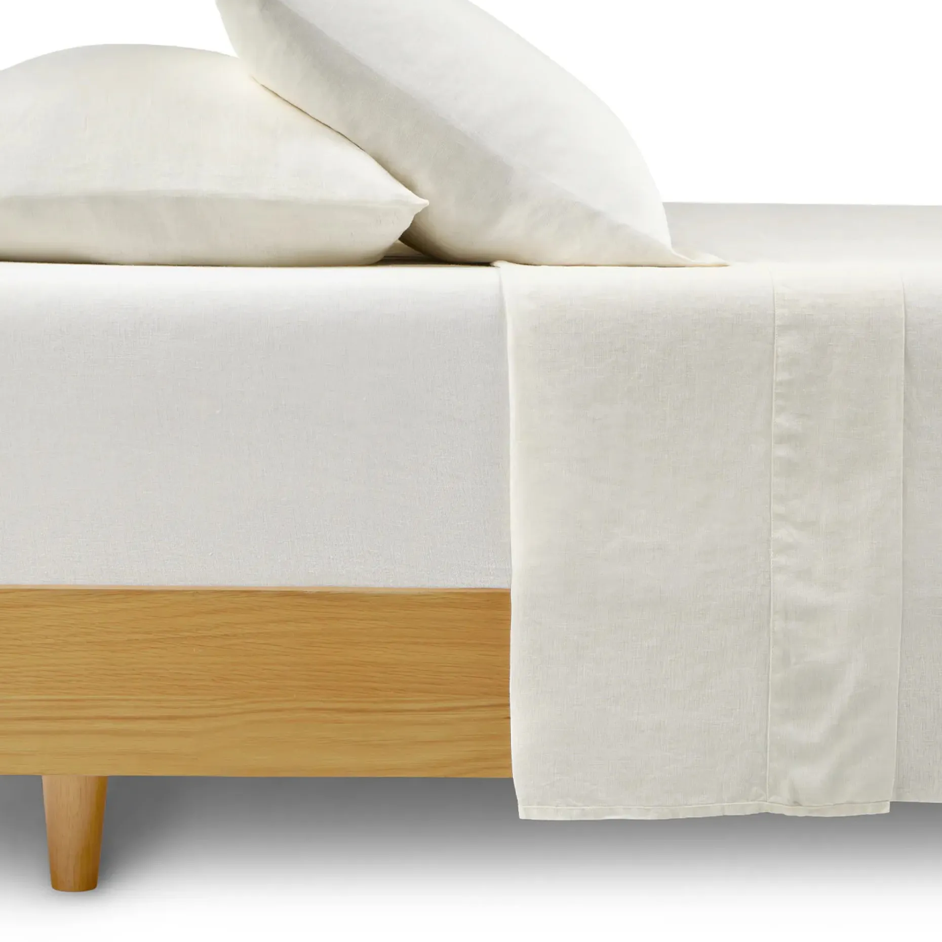 Alto King Linen Sheet Set - Ivory White