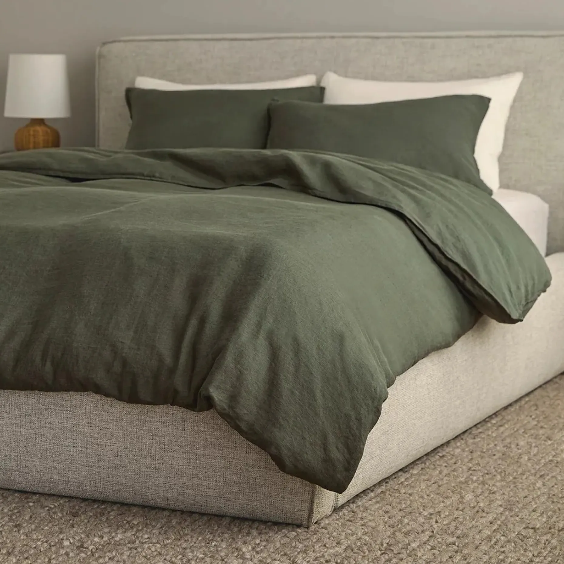 Alto Queen Linen Duvet Cover - Clay