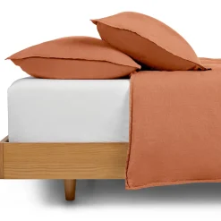 Alto Queen Linen Duvet Cover - Clay