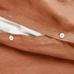 Alto Queen Linen Duvet Cover - Clay