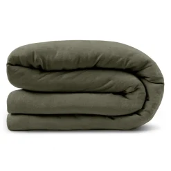 Alto Queen Linen Duvet Cover - Green
