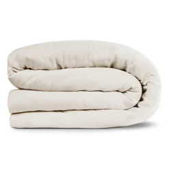 Alto Queen Linen Duvet Cover - Ivory White