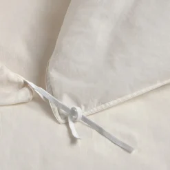 Alto Queen Linen Duvet Cover - Ivory White