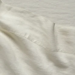 Alto Queen Linen Sheet Set - Ivory White