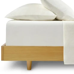Alto Queen Linen Sheet Set - Ivory White