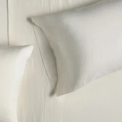 Alto Queen Linen Sheet Set - Ivory White