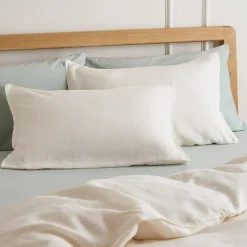 Alto Standard Linen Sham Set - Ivory White
