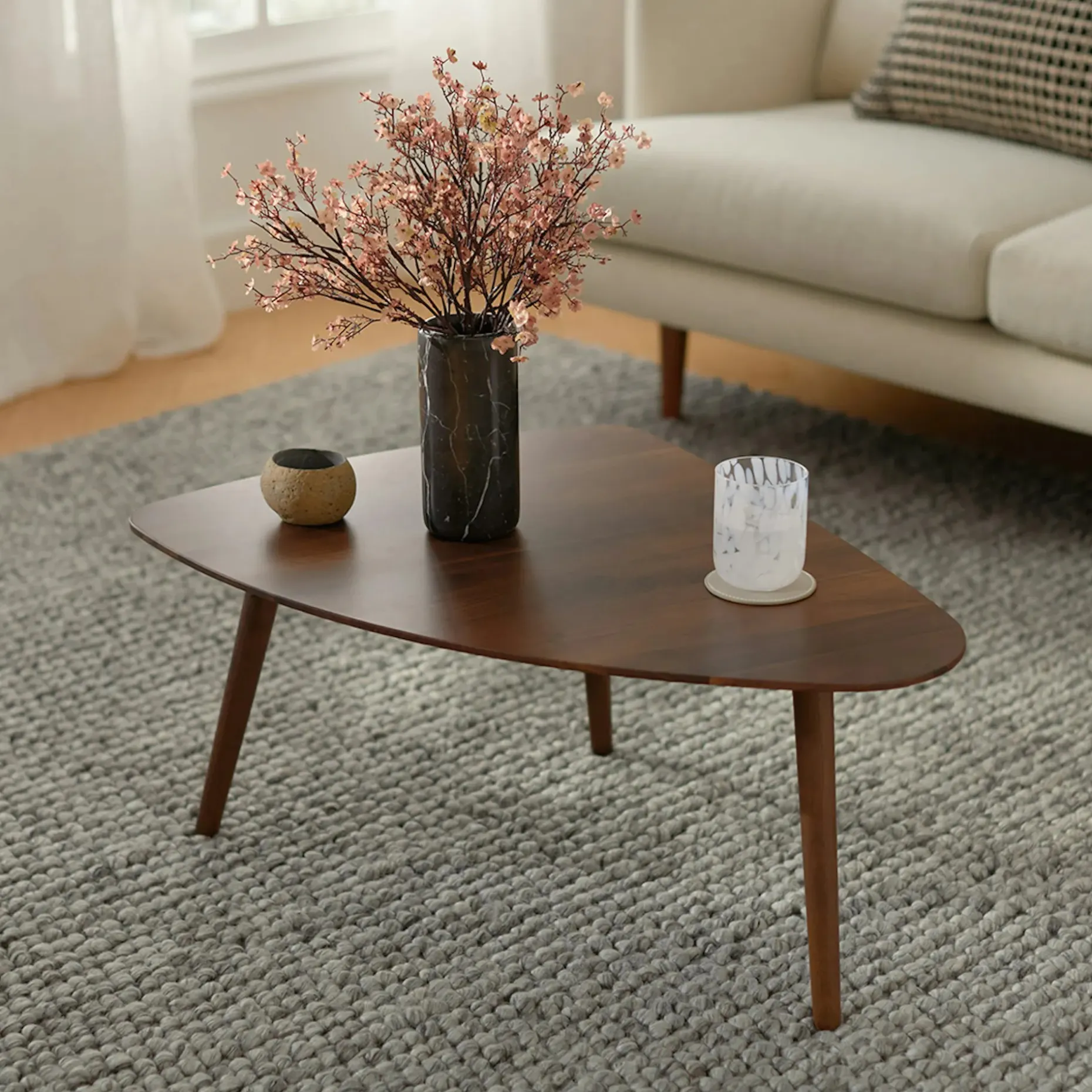 Amoeba 29.5" Coffee Table - Walnut