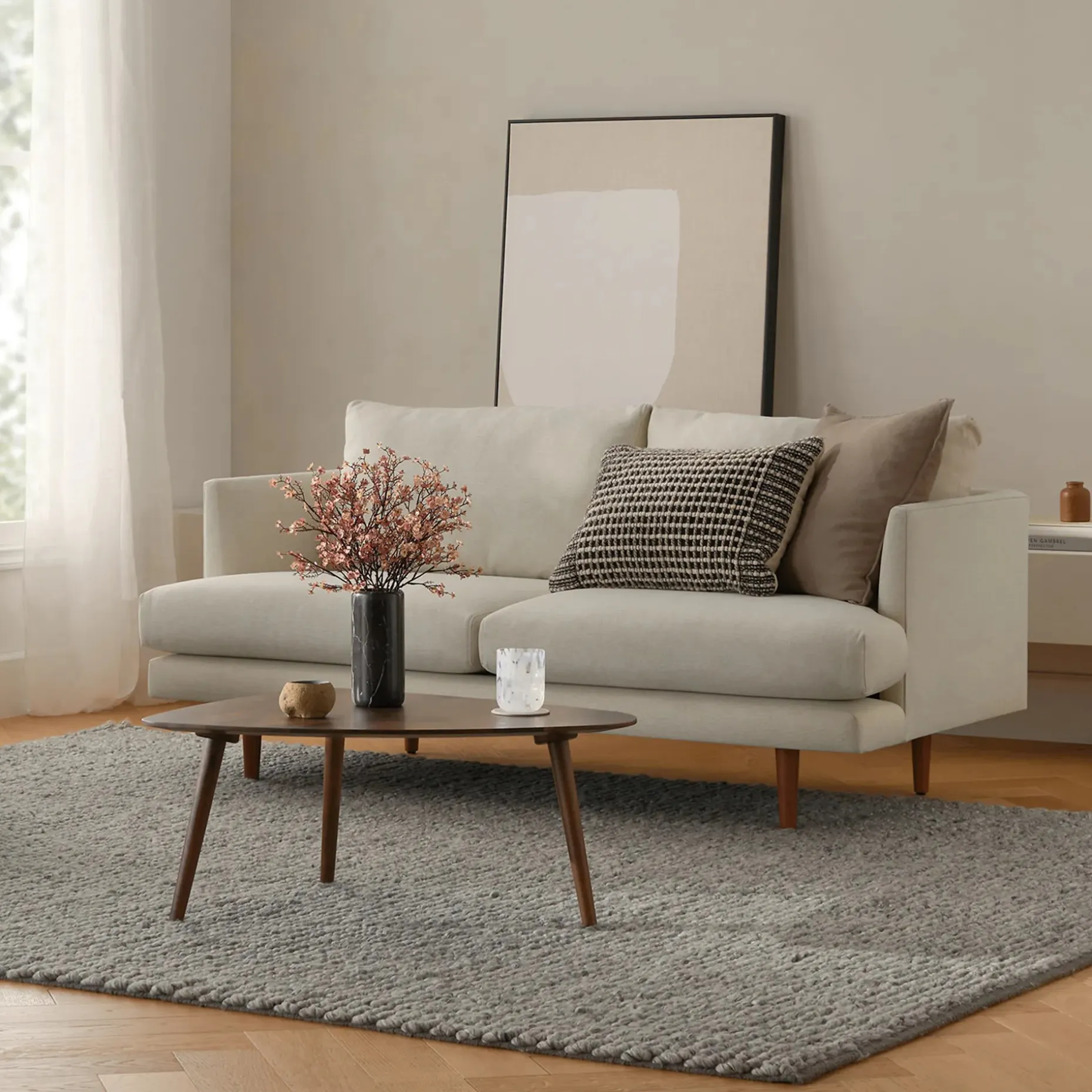Amoeba 29.5" Coffee Table - Walnut