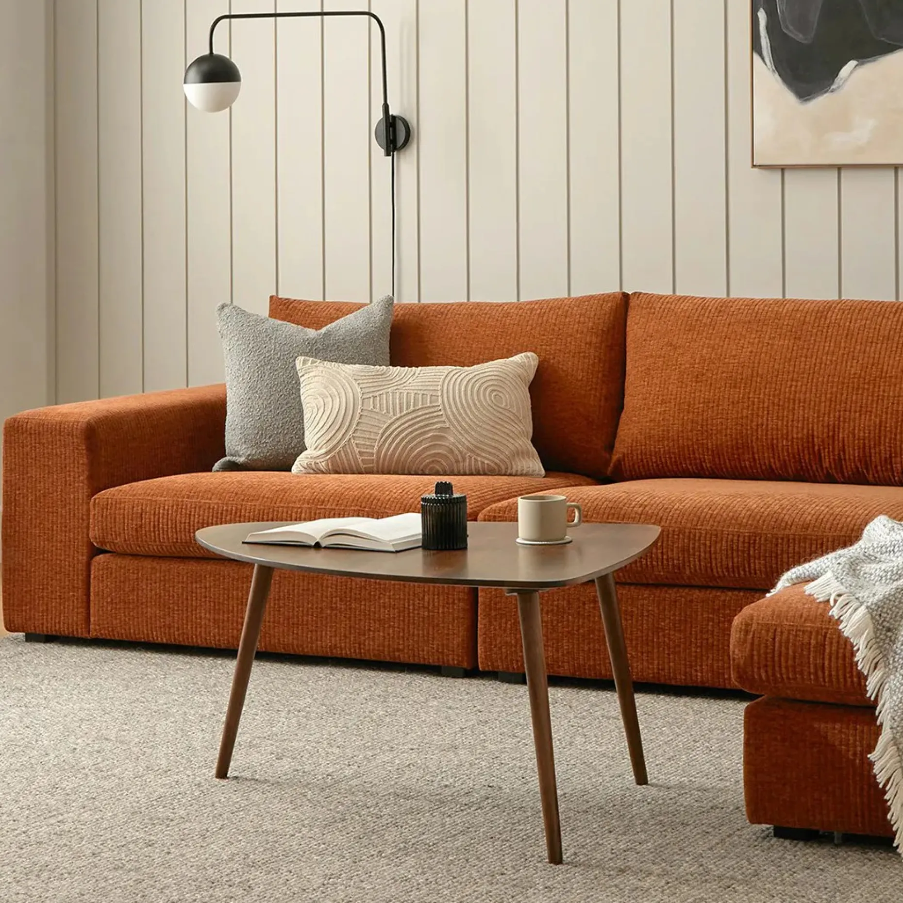 Amoeba 35" Coffee Table - Walnut
