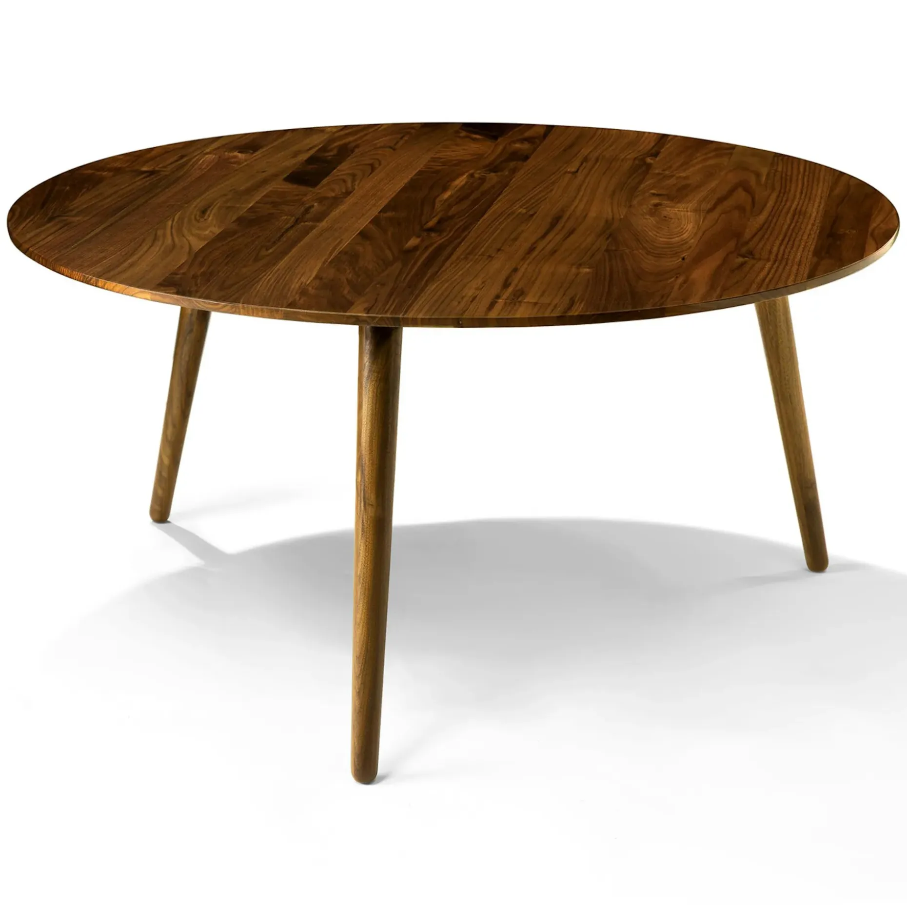 Amoeba 35.5" Round Coffee Table - Walnut