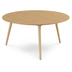 Amoeba 35.5" Round Coffee Table - White Oak