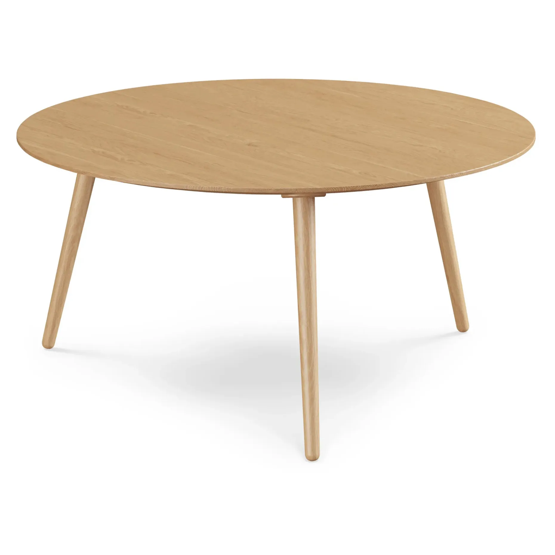 Amoeba 35.5" Round Coffee Table - White Oak