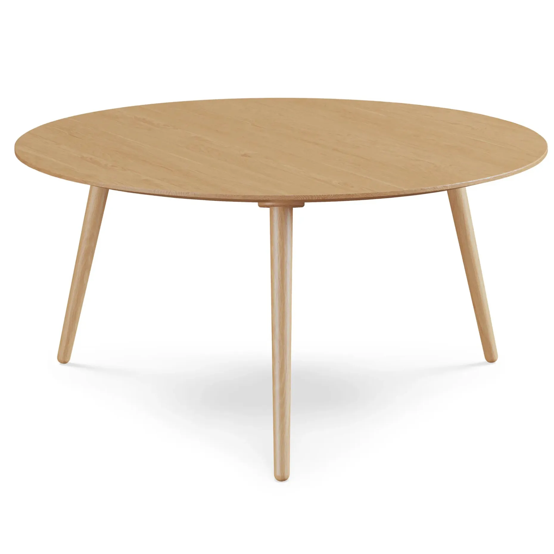 Amoeba 35.5" Round Coffee Table - White Oak
