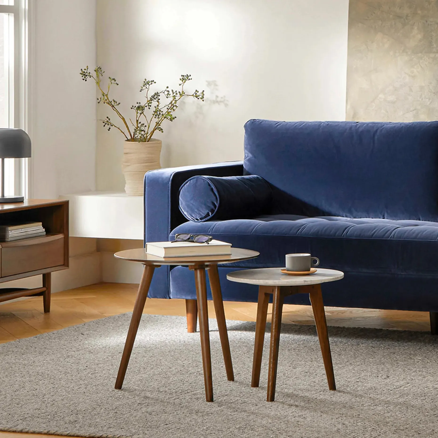 Amoeba Side Table - Walnut