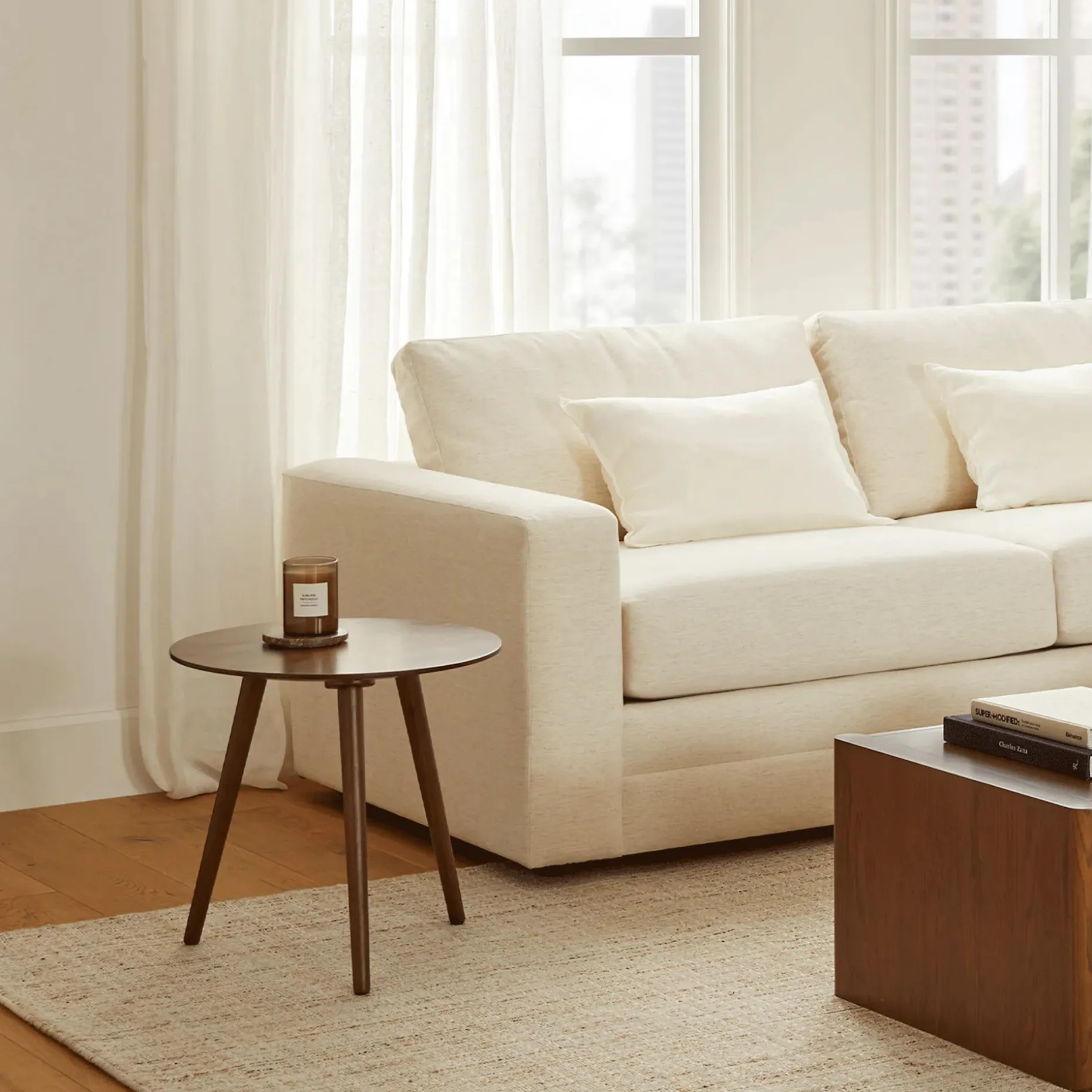 Amoeba Side Table - Walnut
