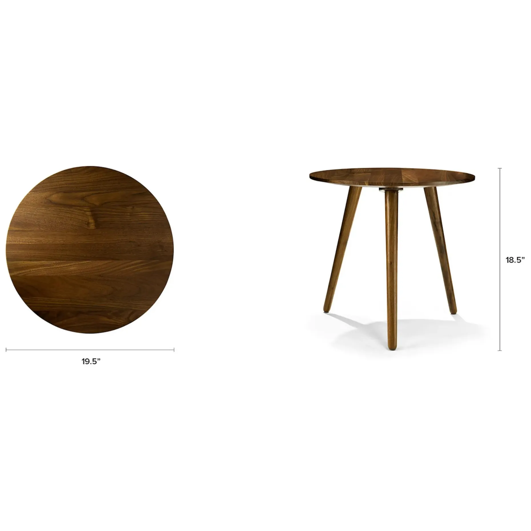 Amoeba Side Table - Walnut