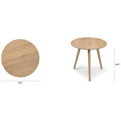 Amoeba Side Table - White Oak