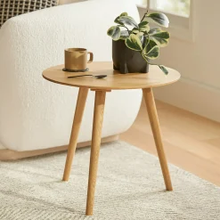 Amoeba Side Table - White Oak