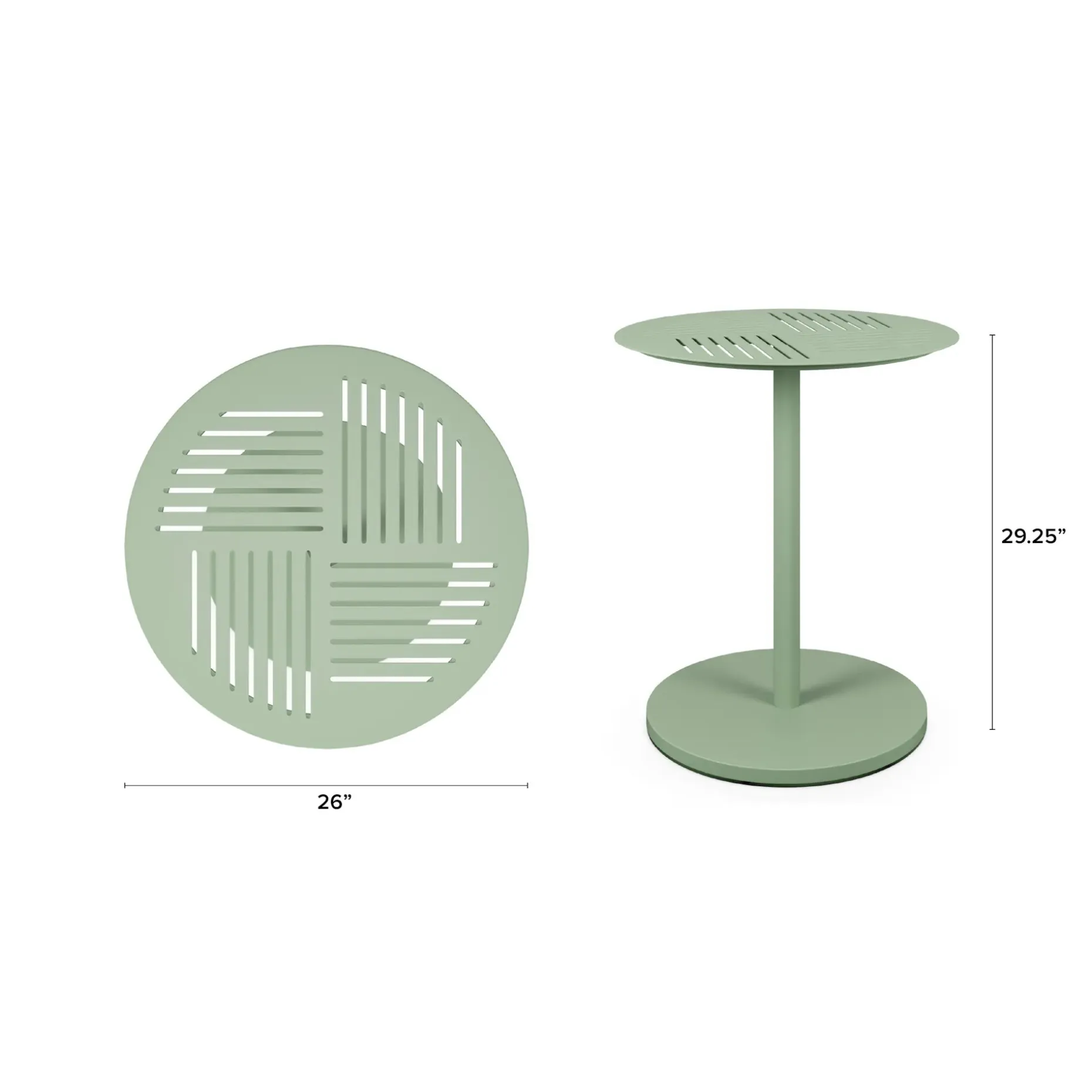 Anders Outdoor Cafe Table - Khaki Green