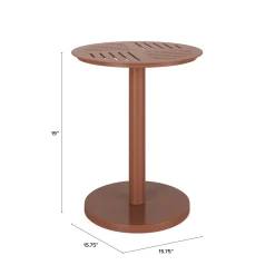Anders Outdoor Side Table - Ochre Brown