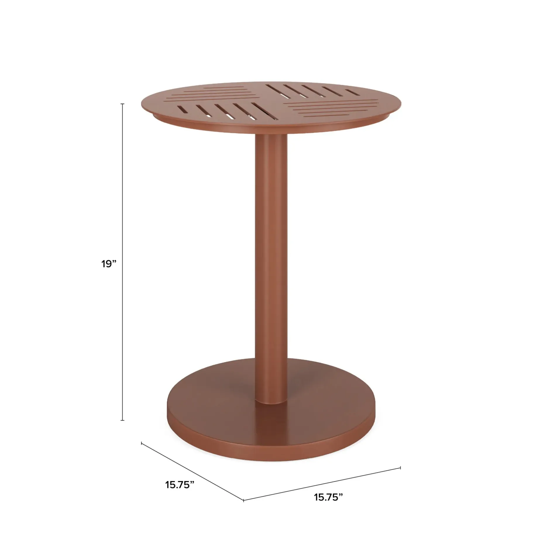 Anders Outdoor Side Table - Ochre Brown