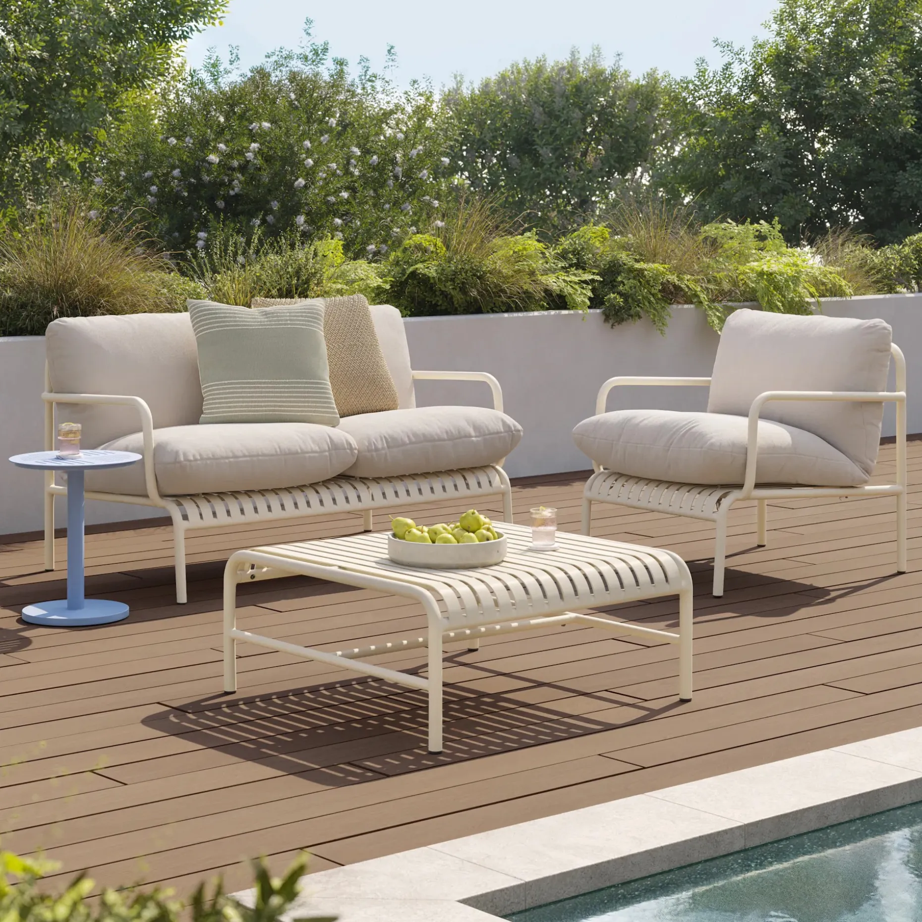 Anders Outdoor Side Table - Summer Blue
