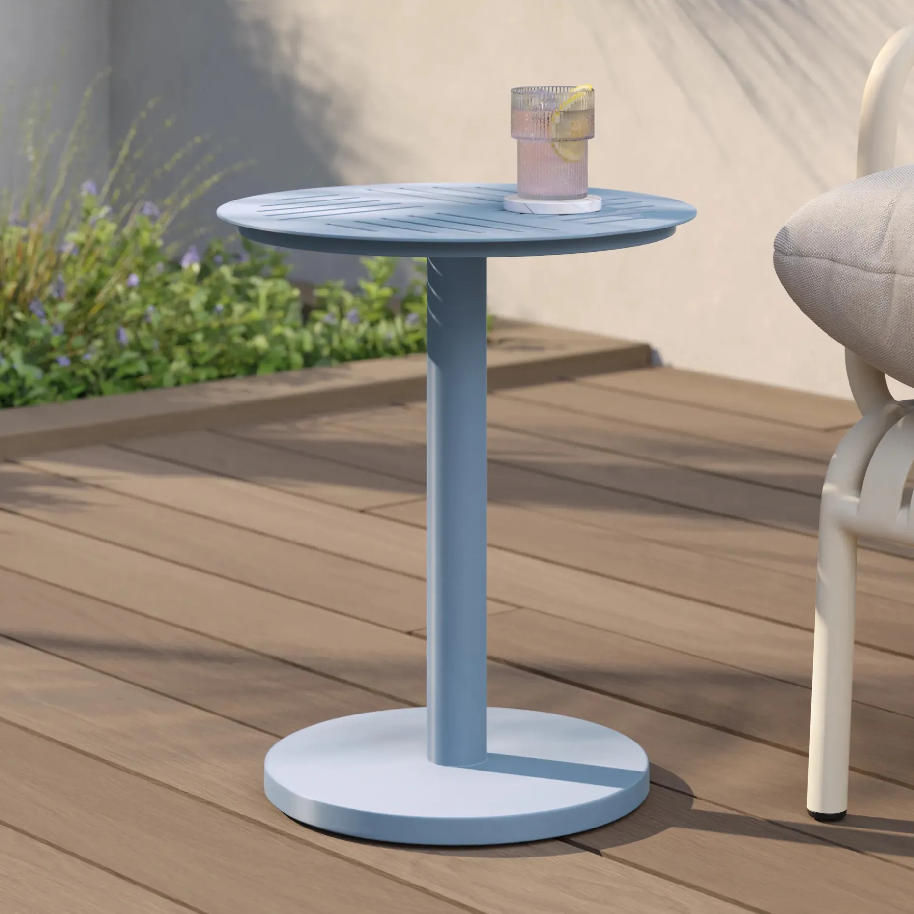 Anders Outdoor Side Table - Summer Blue