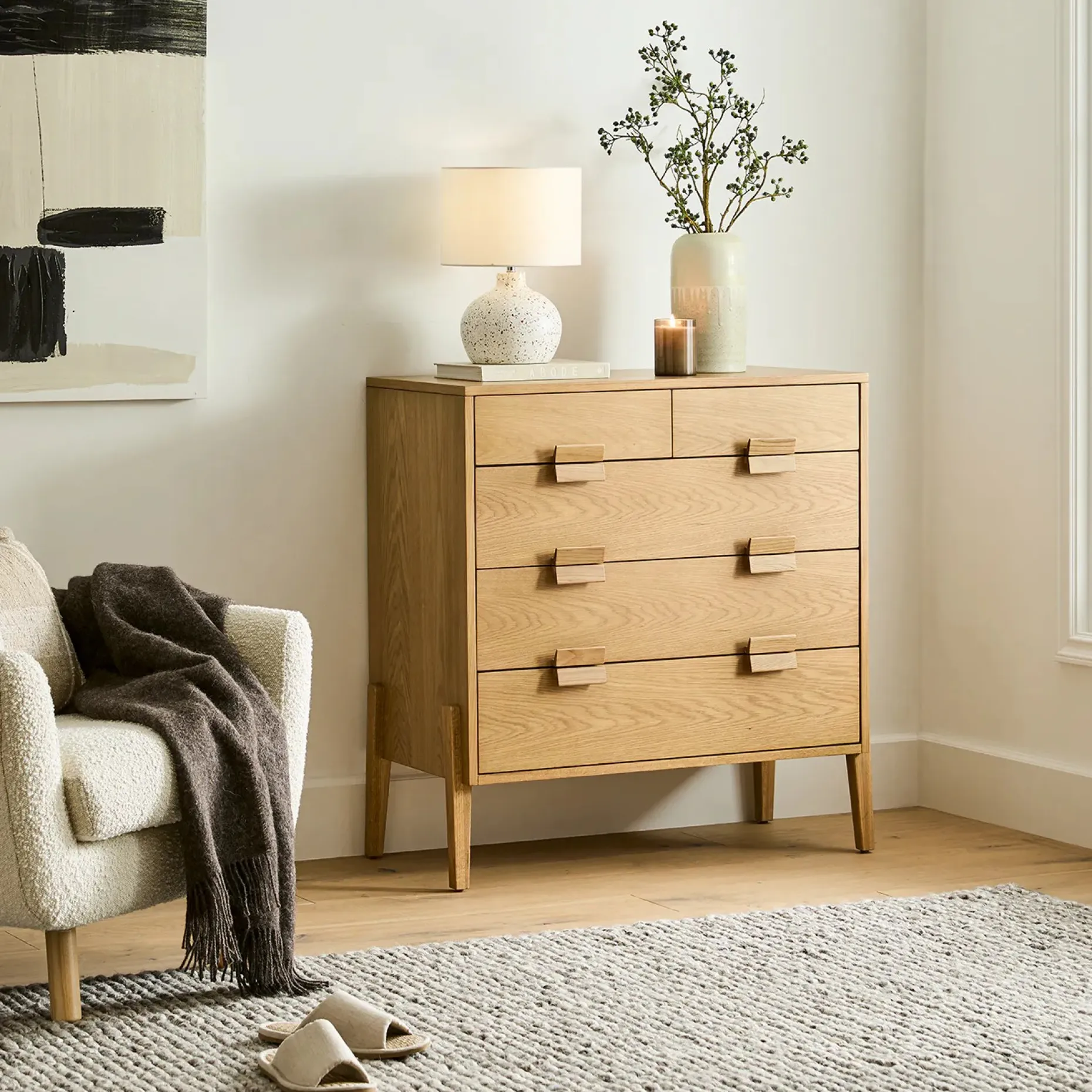 Ando Short Table Lamp - Waxen White