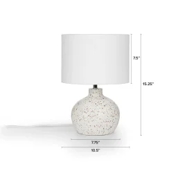 Ando Short Table Lamp - Waxen White