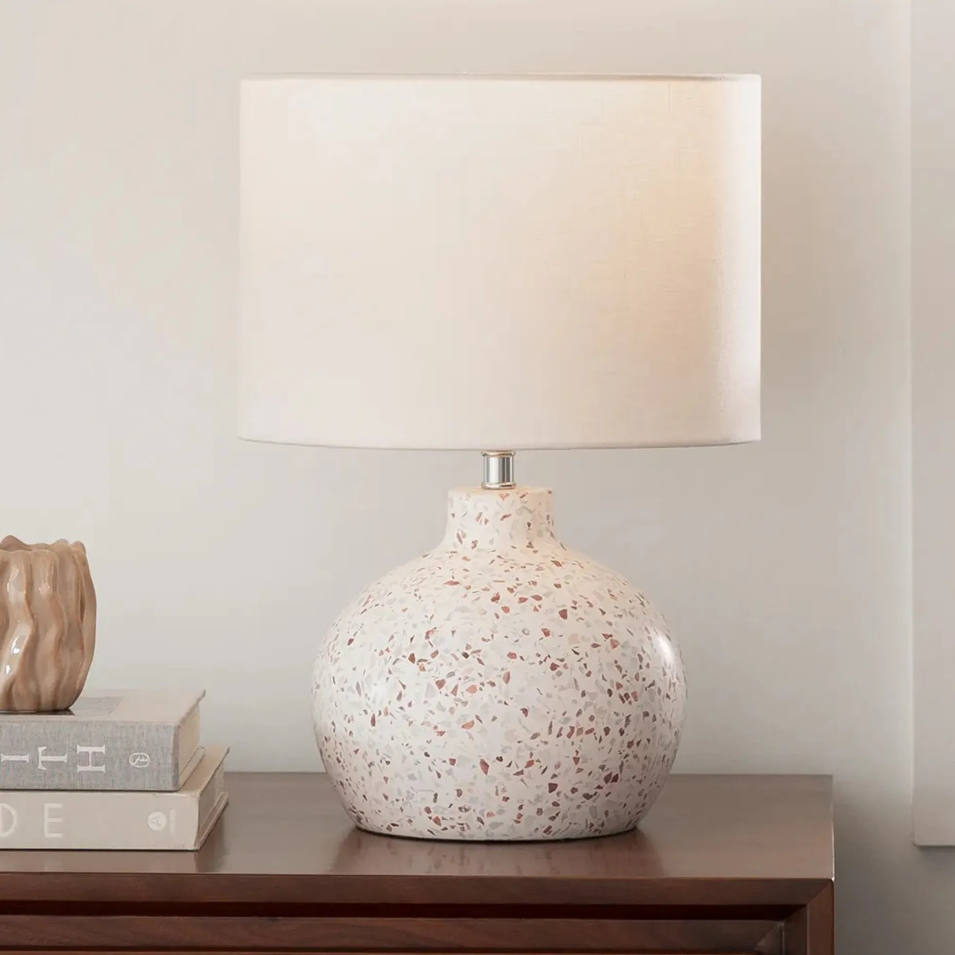 Ando Short Table Lamp - Waxen White