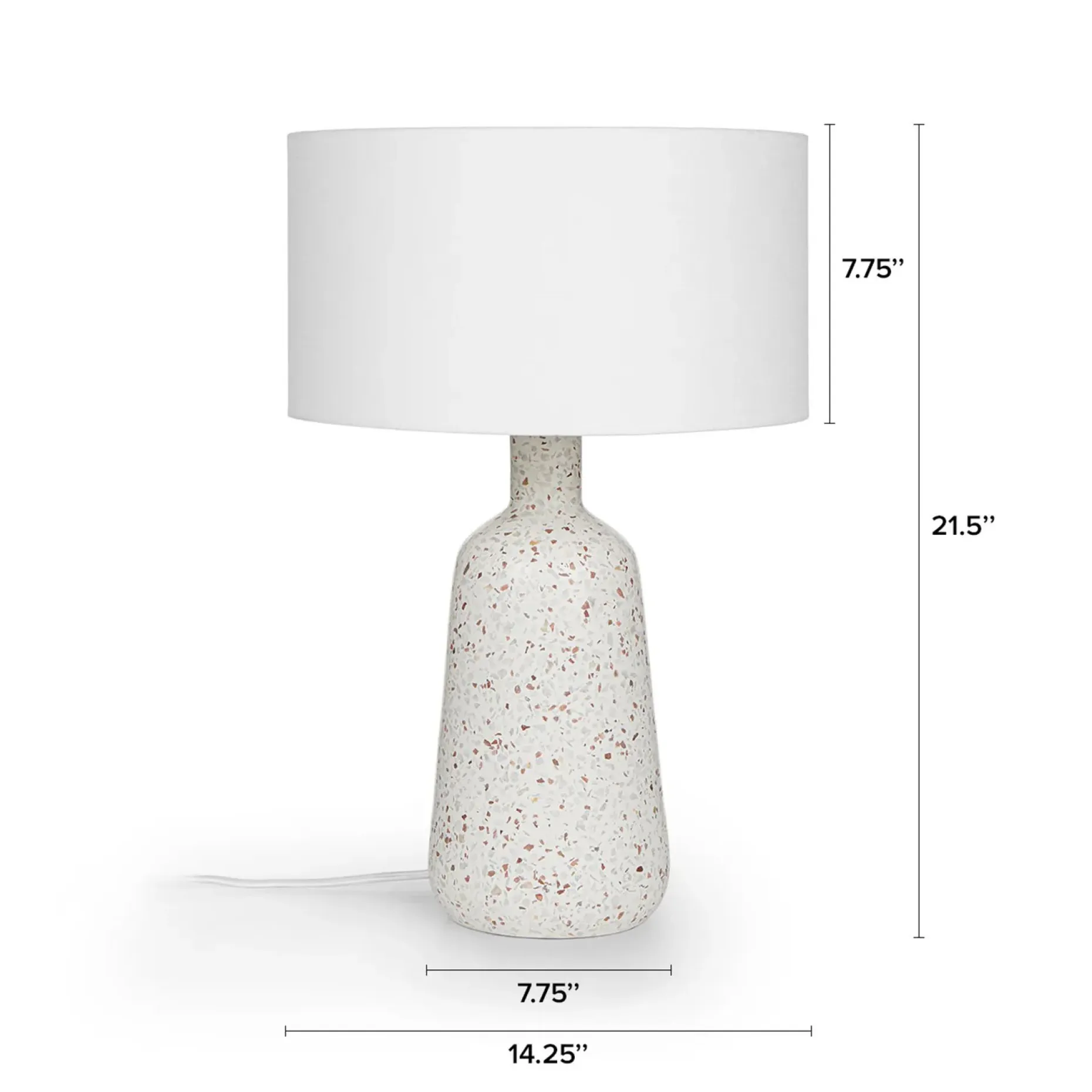 Ando Tall Table Lamp - Waxen White