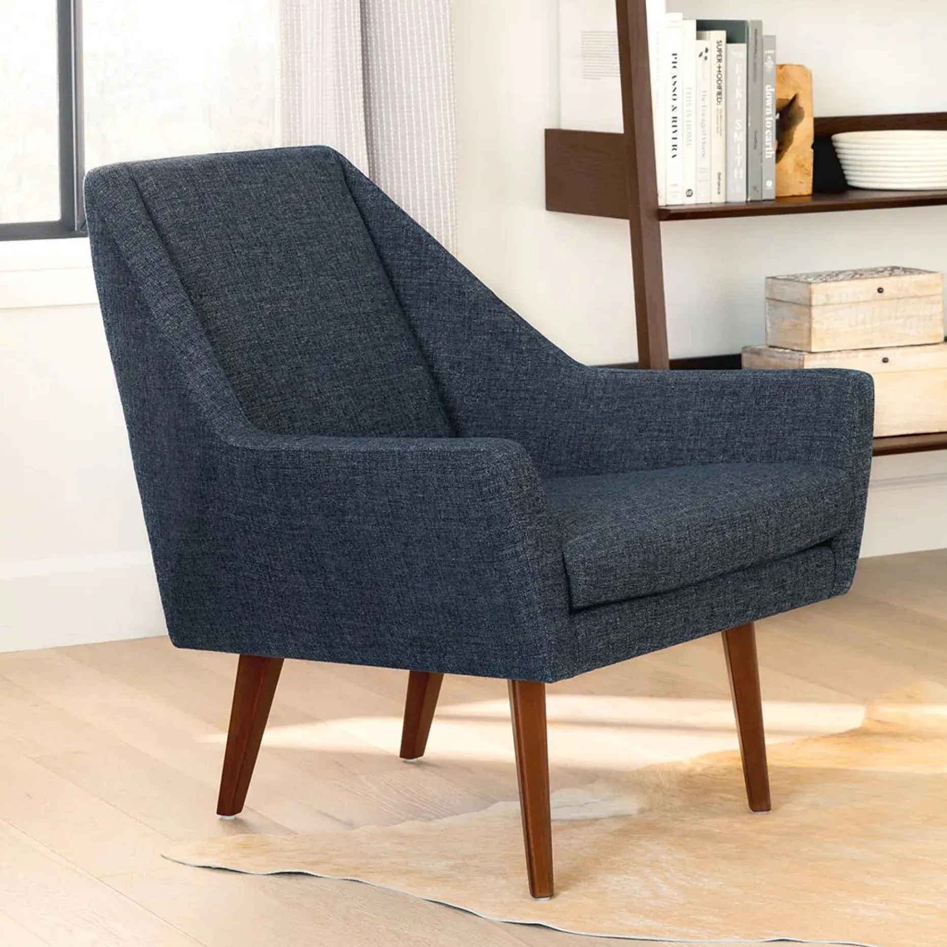 Angle 33" Lounge Chair - Denim Blue