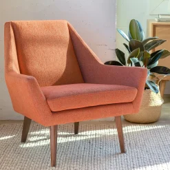 Angle 33" Lounge Chair - Rosehip Orange