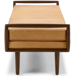 Ansa 54" Leather Bench - Charme Tan