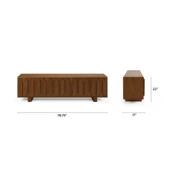 Ansel 79" Media Unit - Walnut
