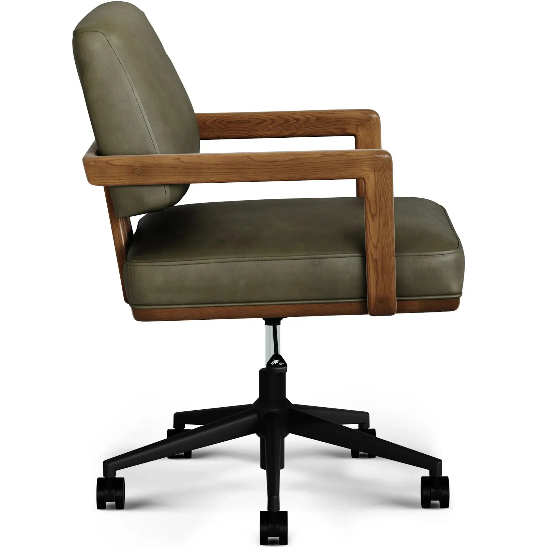 Aquila Leather Office Chair - Charme Green