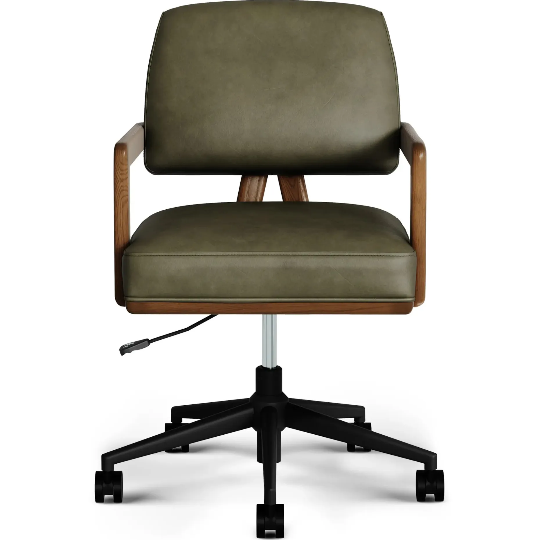 Aquila Leather Office Chair - Charme Green