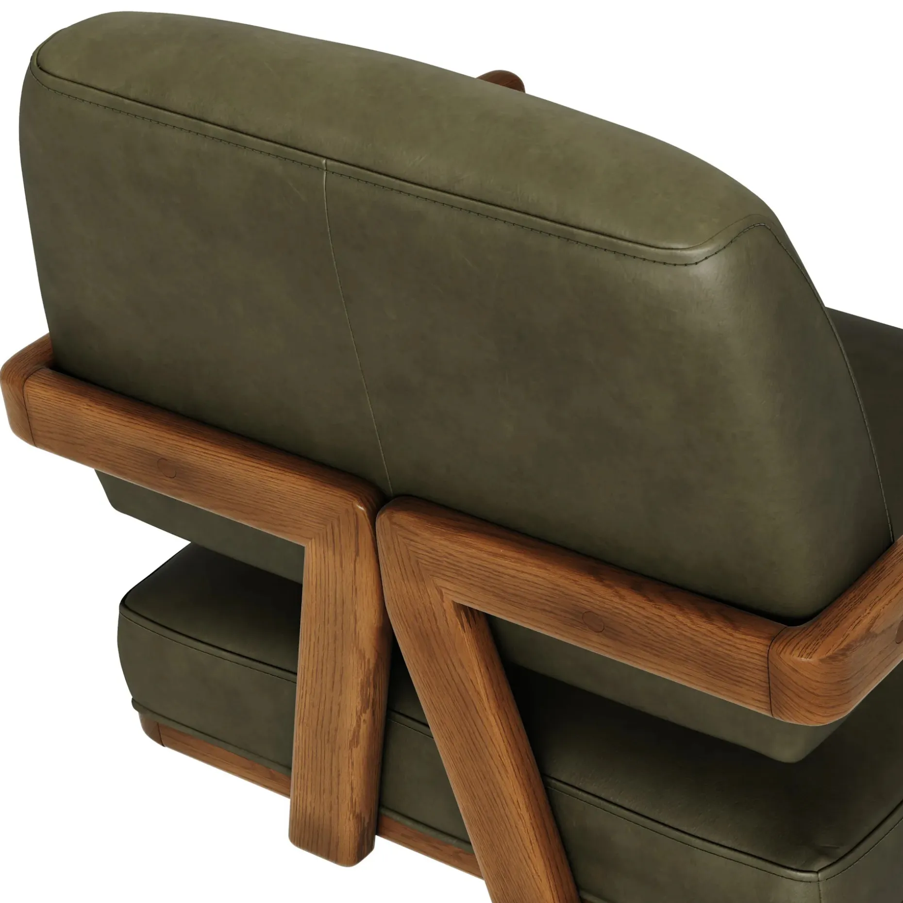 Aquila Leather Office Chair - Charme Green