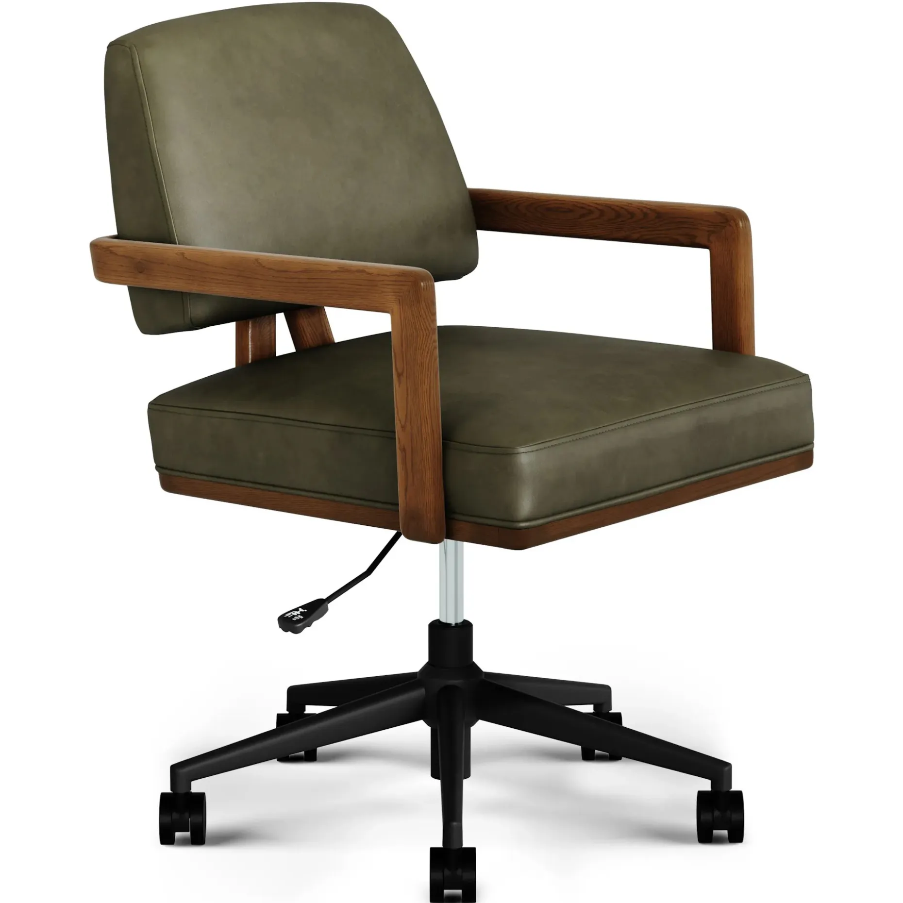Aquila Leather Office Chair - Charme Green