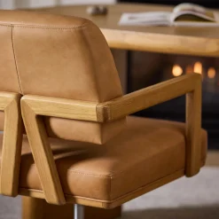 Aquila Leather Office Chair - Charme Tan