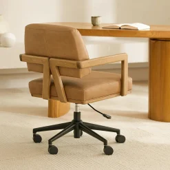 Aquila Leather Office Chair - Charme Tan