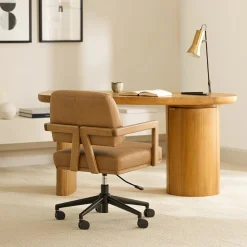 Aquila Leather Office Chair - Charme Tan