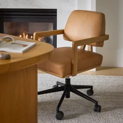 Aquila Leather Office Chair - Charme Tan