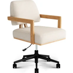 Aquila Office Chair - Ivory Wool Bouclé