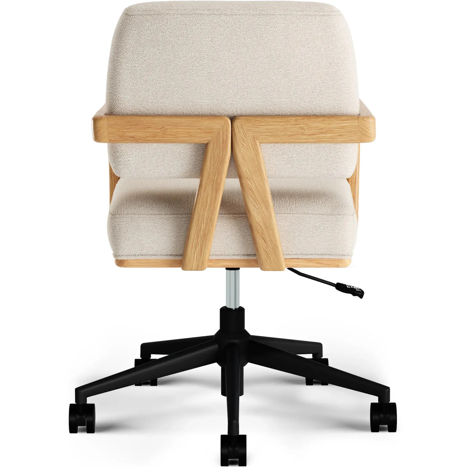 Aquila Office Chair - Ivory Wool Bouclé
