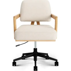 Aquila Office Chair - Ivory Wool Bouclé