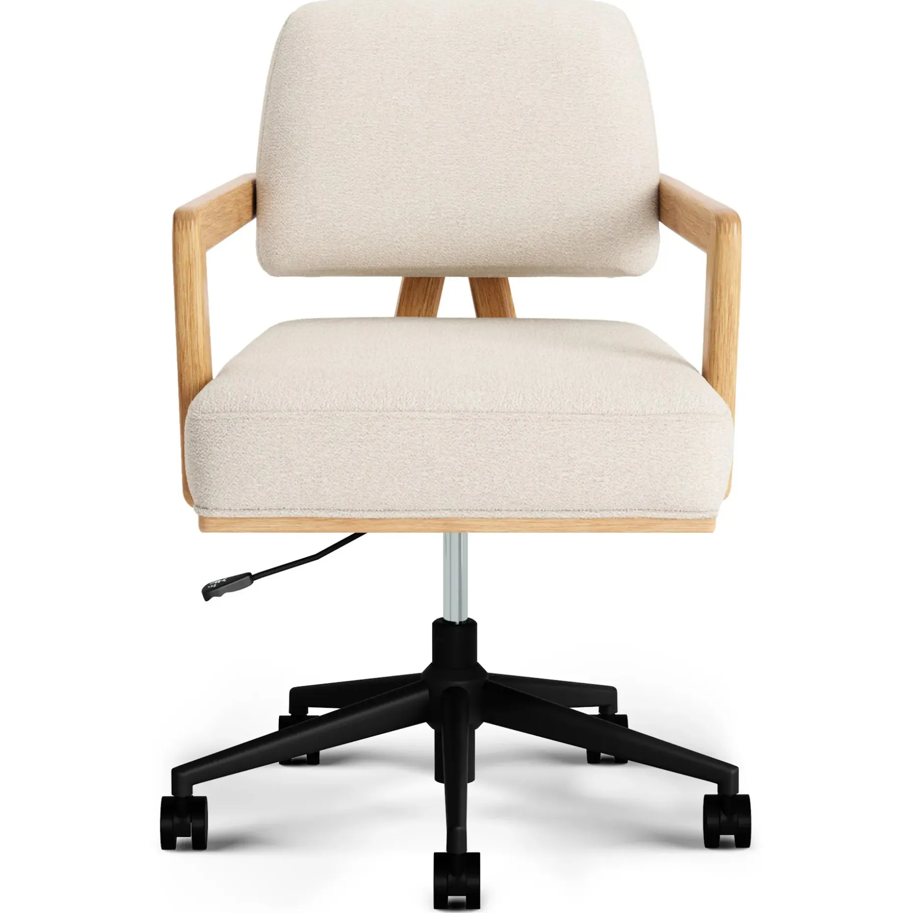 Aquila Office Chair - Ivory Wool Bouclé