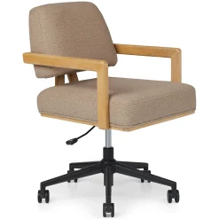 Aquila Office Chair - Sandstone Wool Bouclé