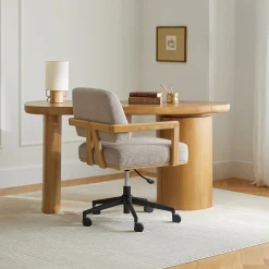 Aquila Office Chair - Sandstone Wool Bouclé
